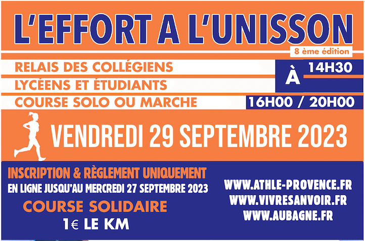 8eme édition de la course marche d'inclusion l'Effort à l'Unisson le 29 septembre 2023 8eme édition de la course marche d'inclusion l'Effort à l'Unisson le 29 septembre 2023