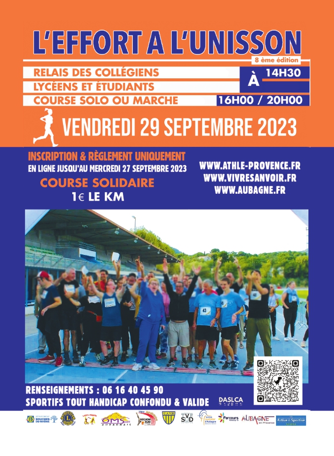 8eme édition de la course marche d'inclusion l'Effort à l'Unisson le 29 septembre 2023